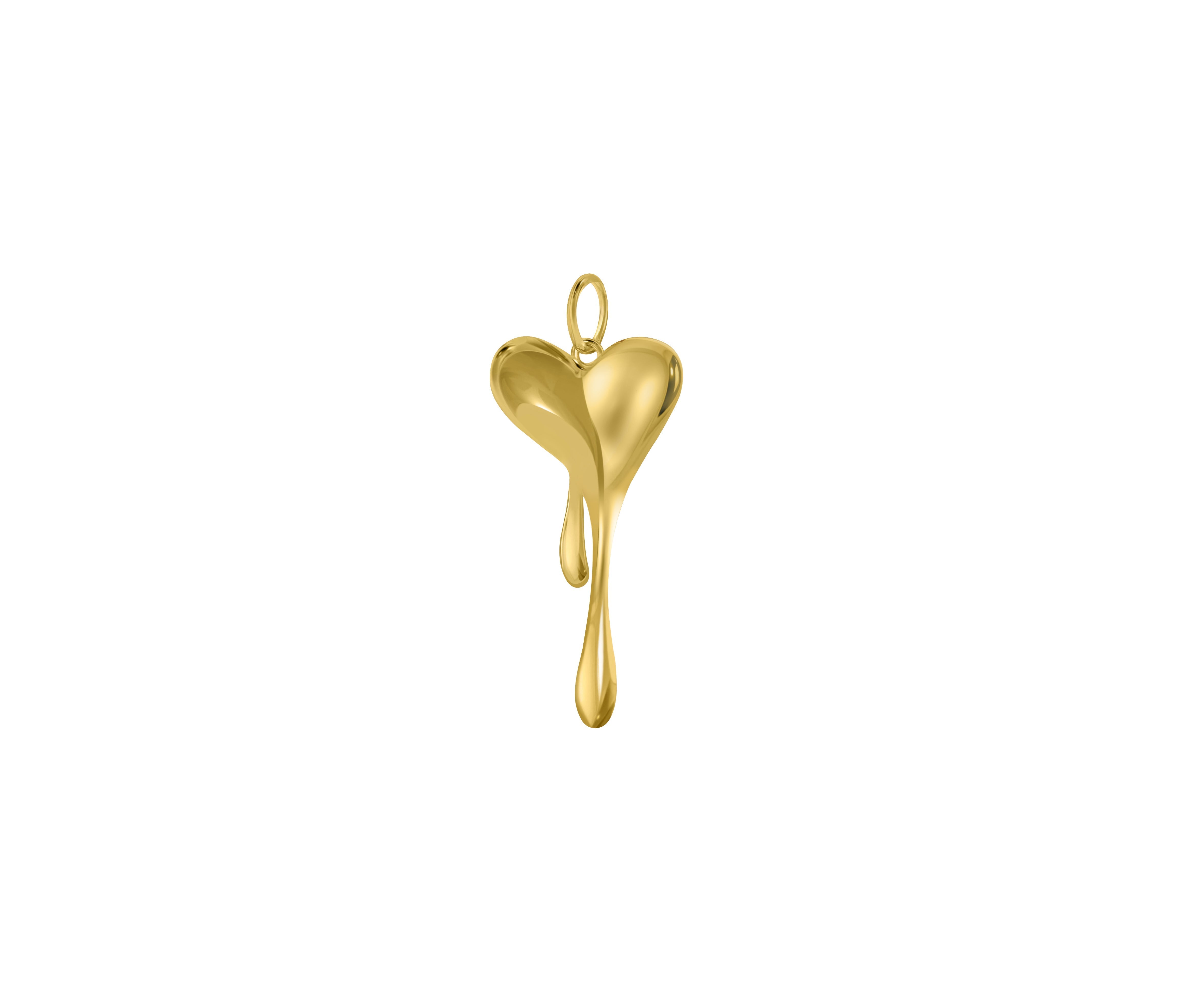Melting Heart XL Necklace with Paper Clip Chain