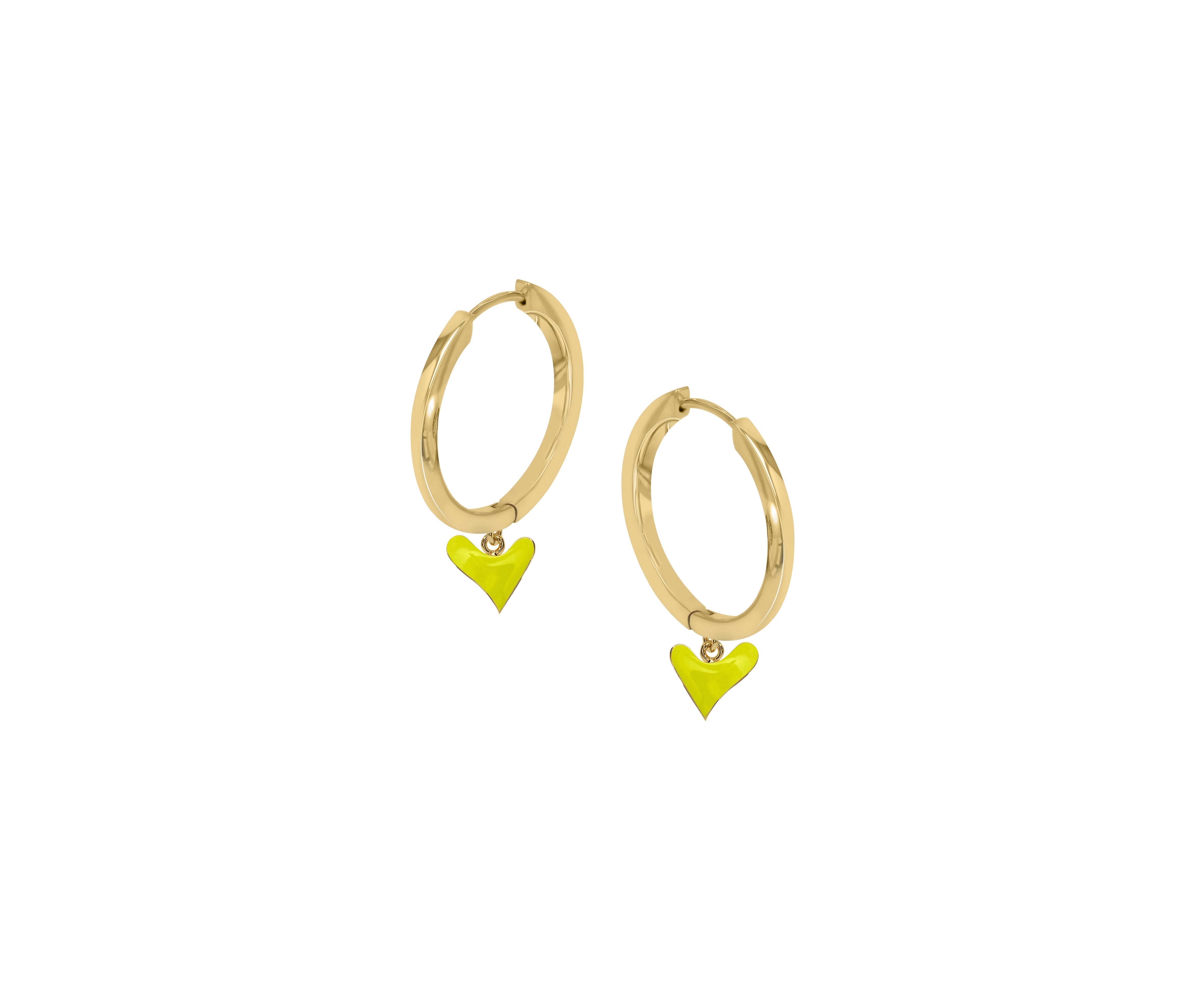 Solid Hoop With Heart