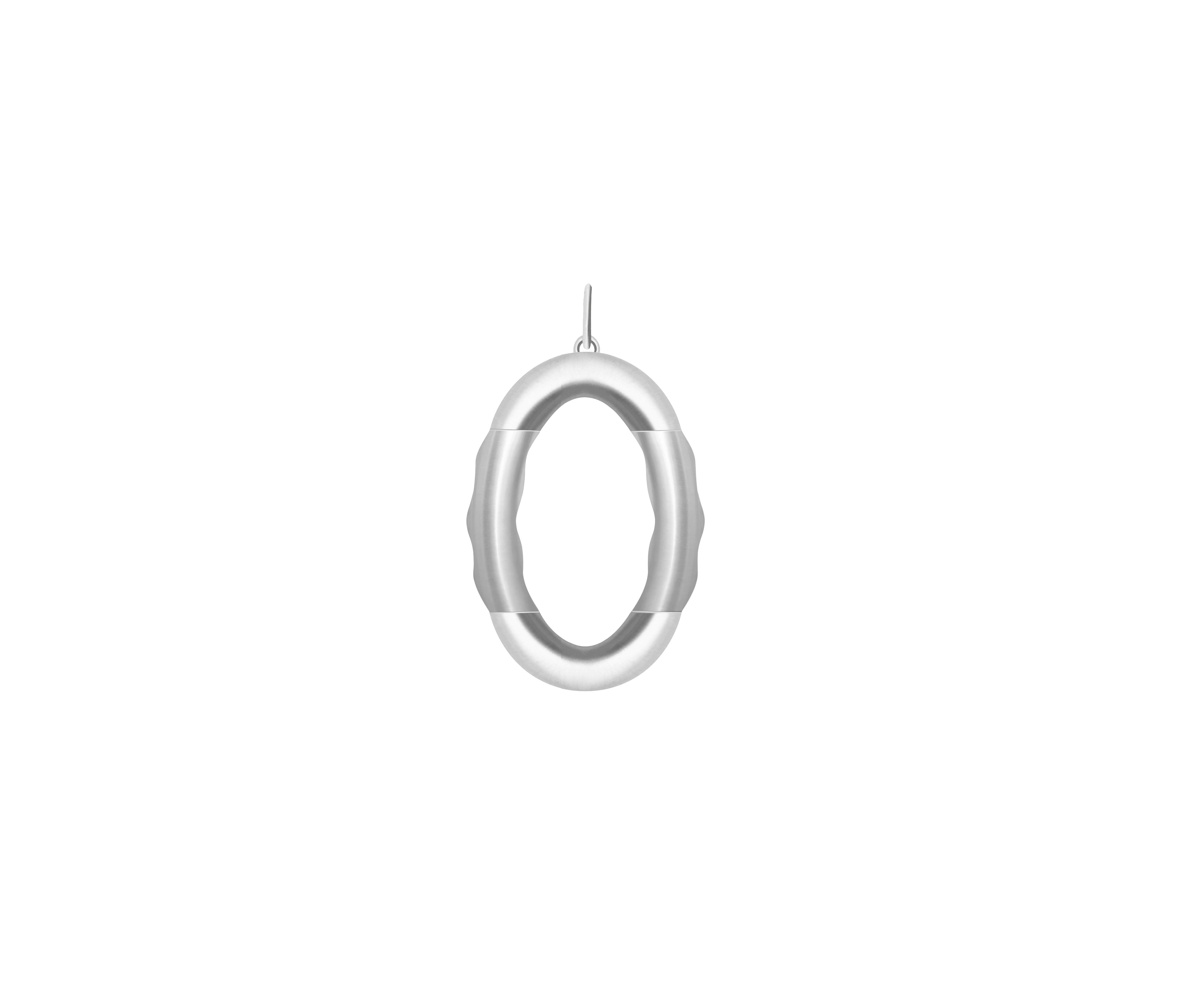 Xl Solid Initial With Snake Chain (Silver)