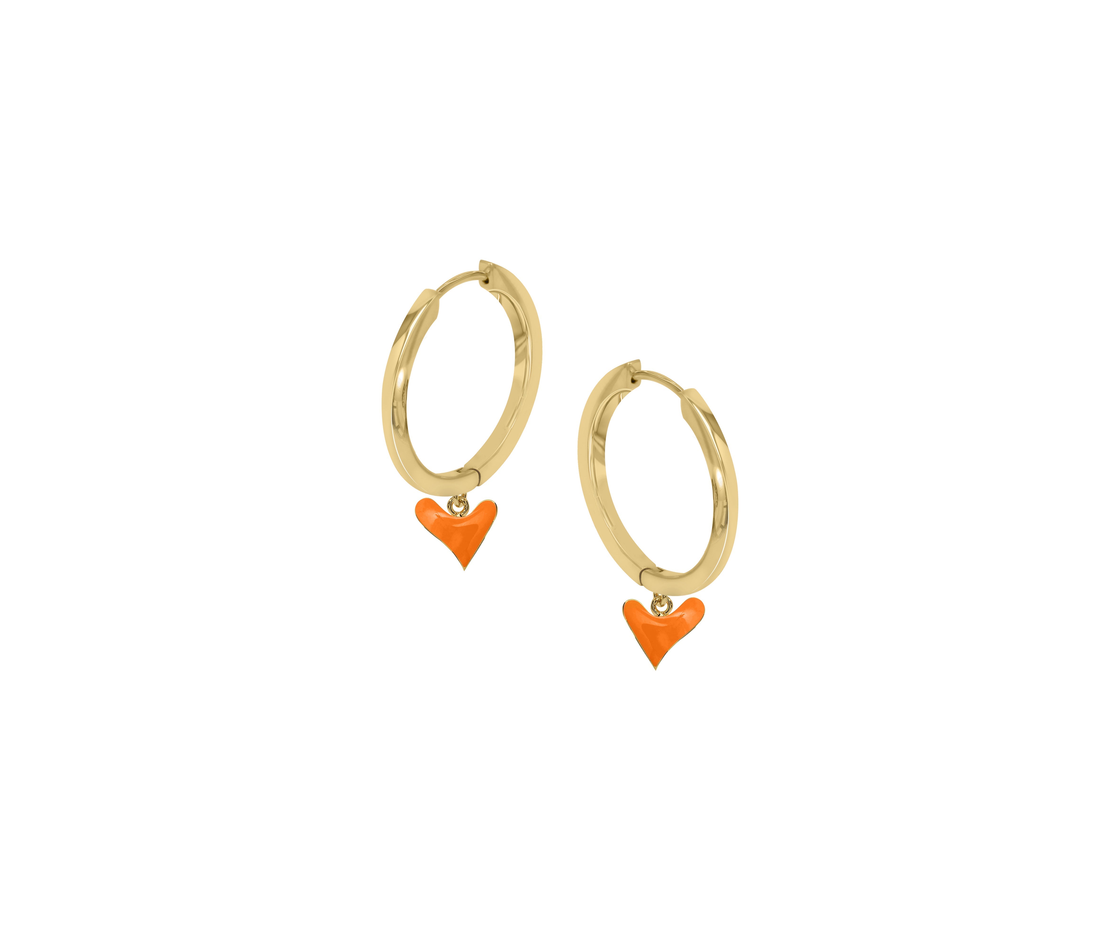 Solid Hoop With Heart