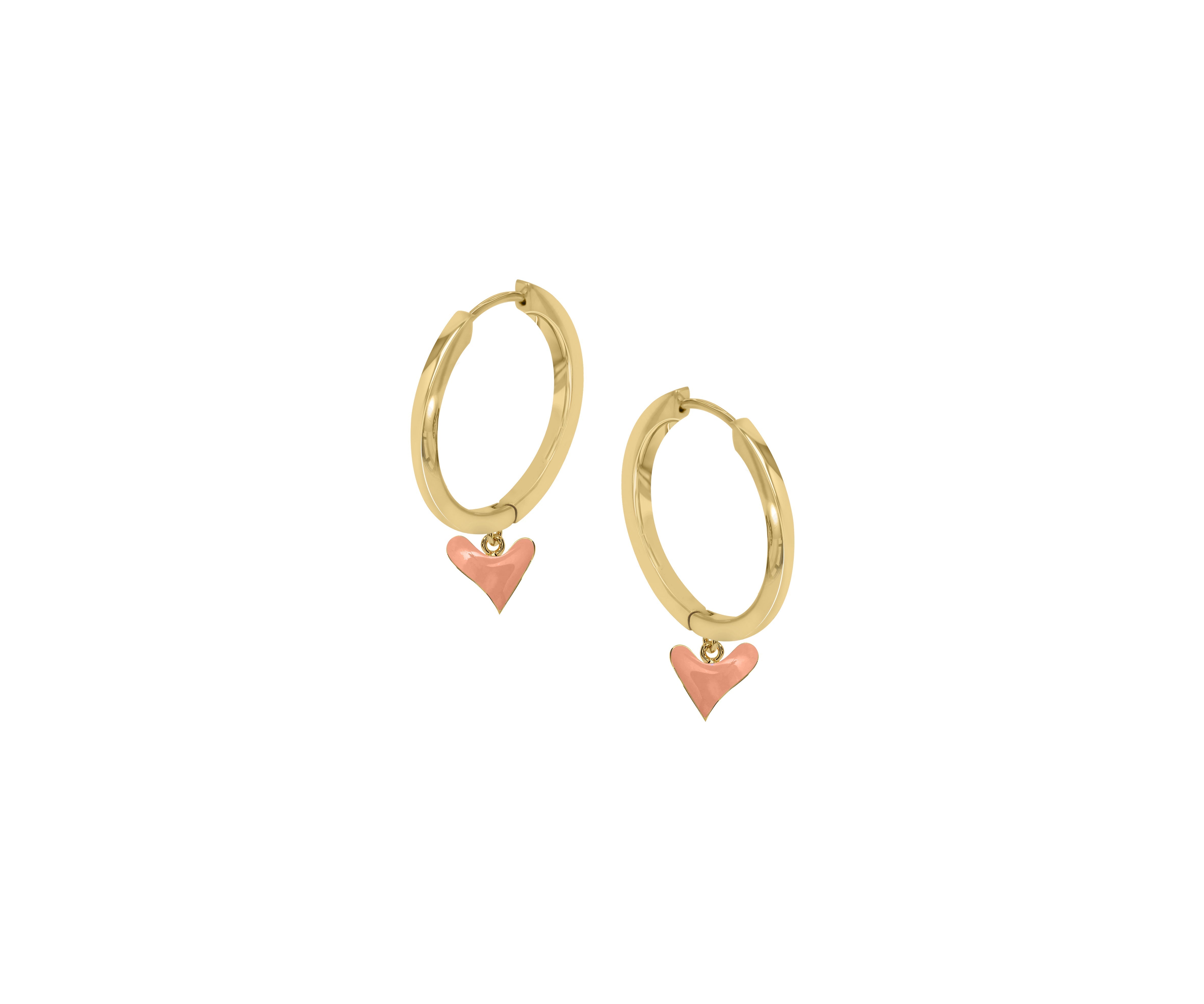 Solid Hoop With Heart