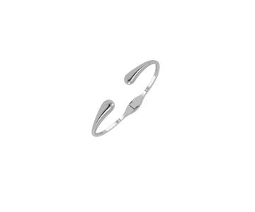 Solid Silver Pebble Cuff