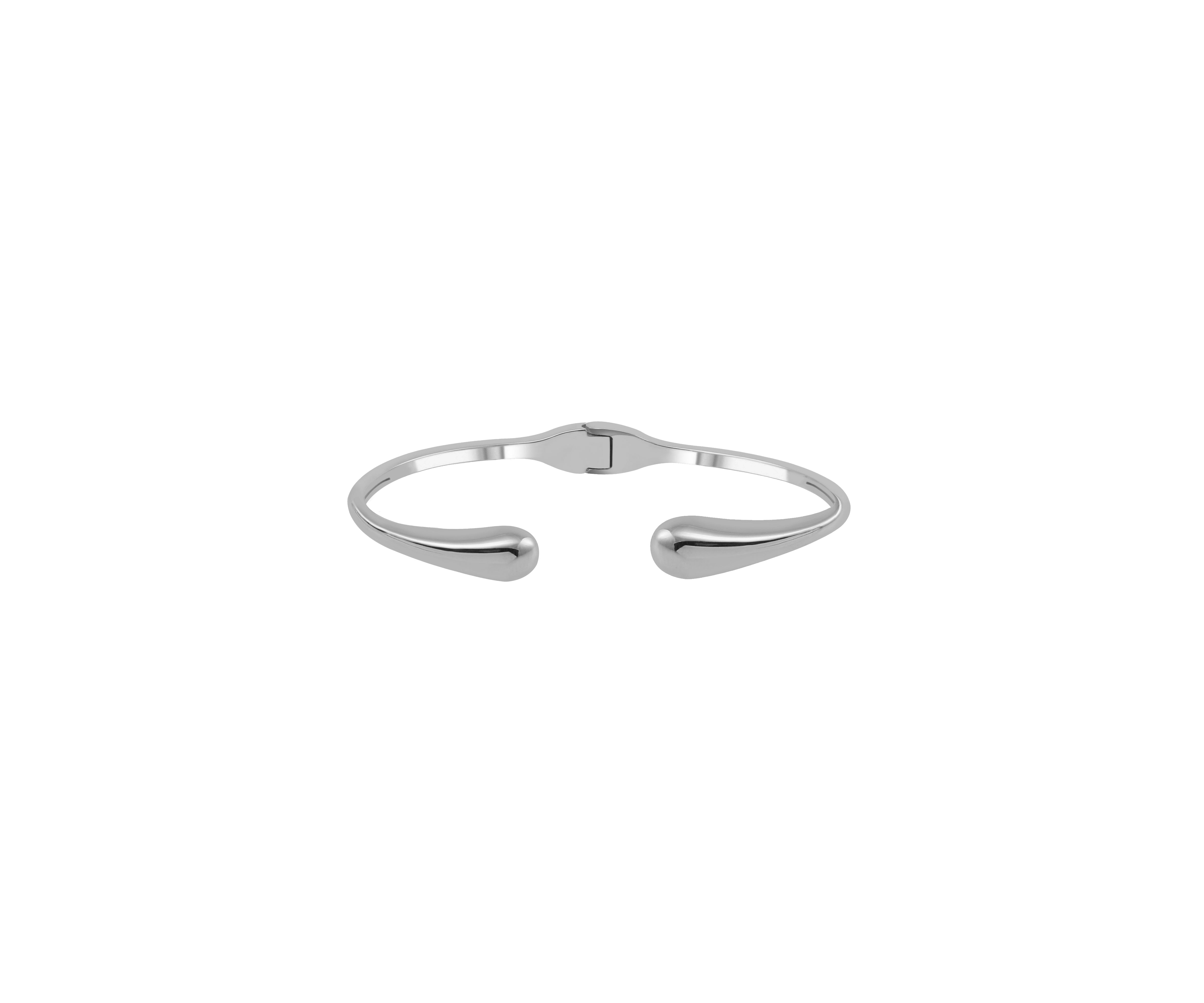 Solid Silver Pebble Cuff