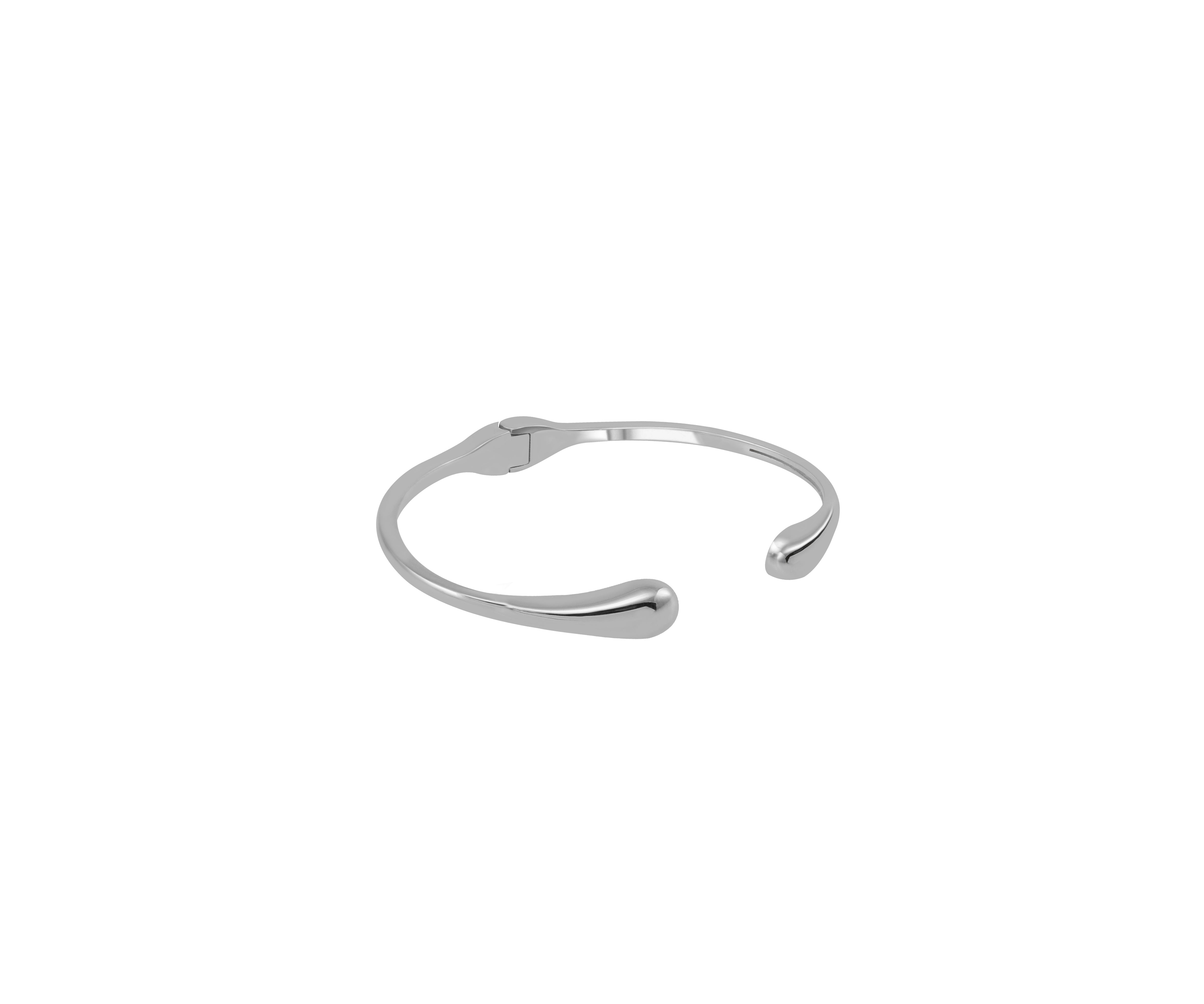 Solid Silver Pebble Cuff