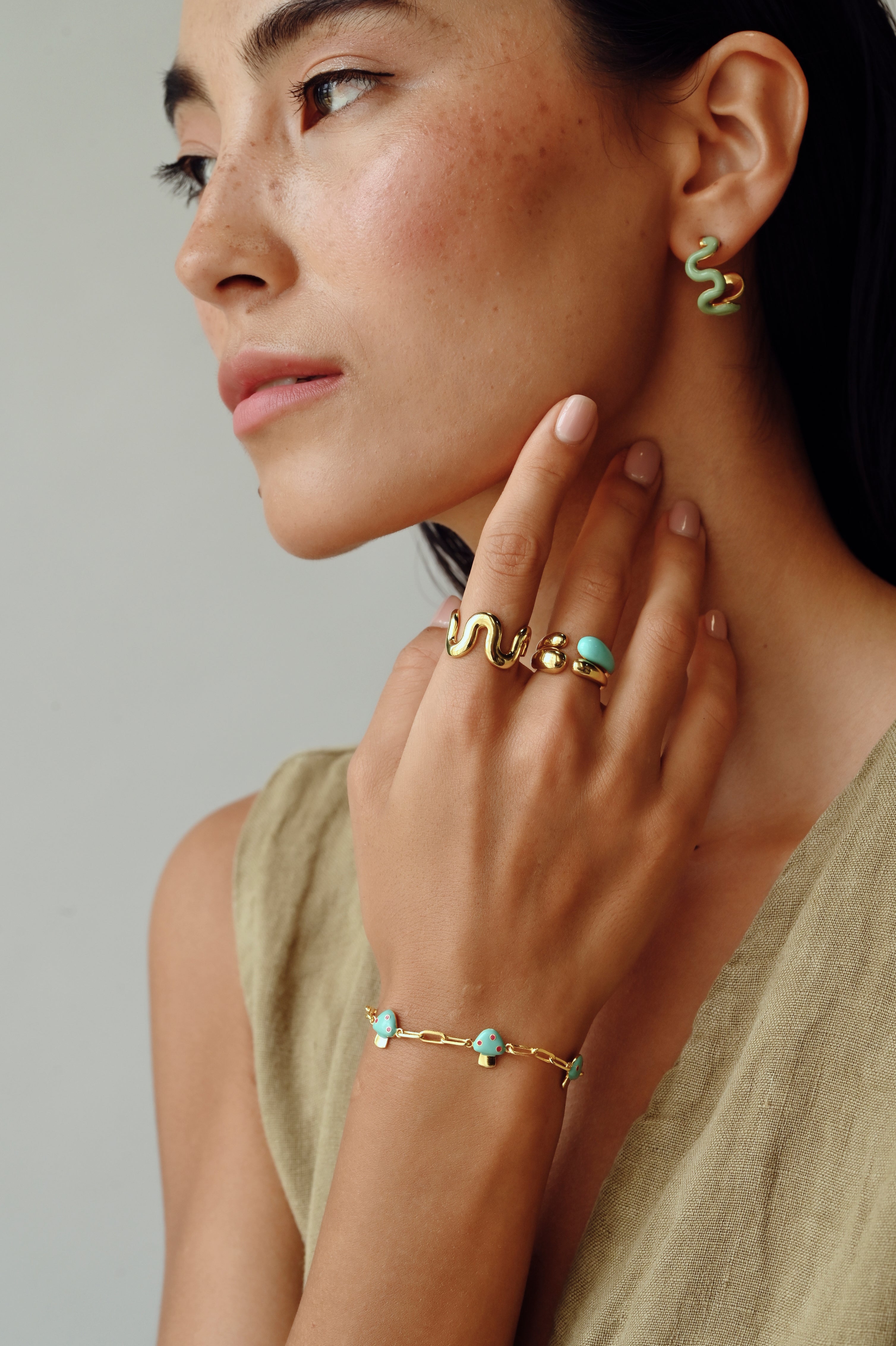 Swirl Enamel Hoops