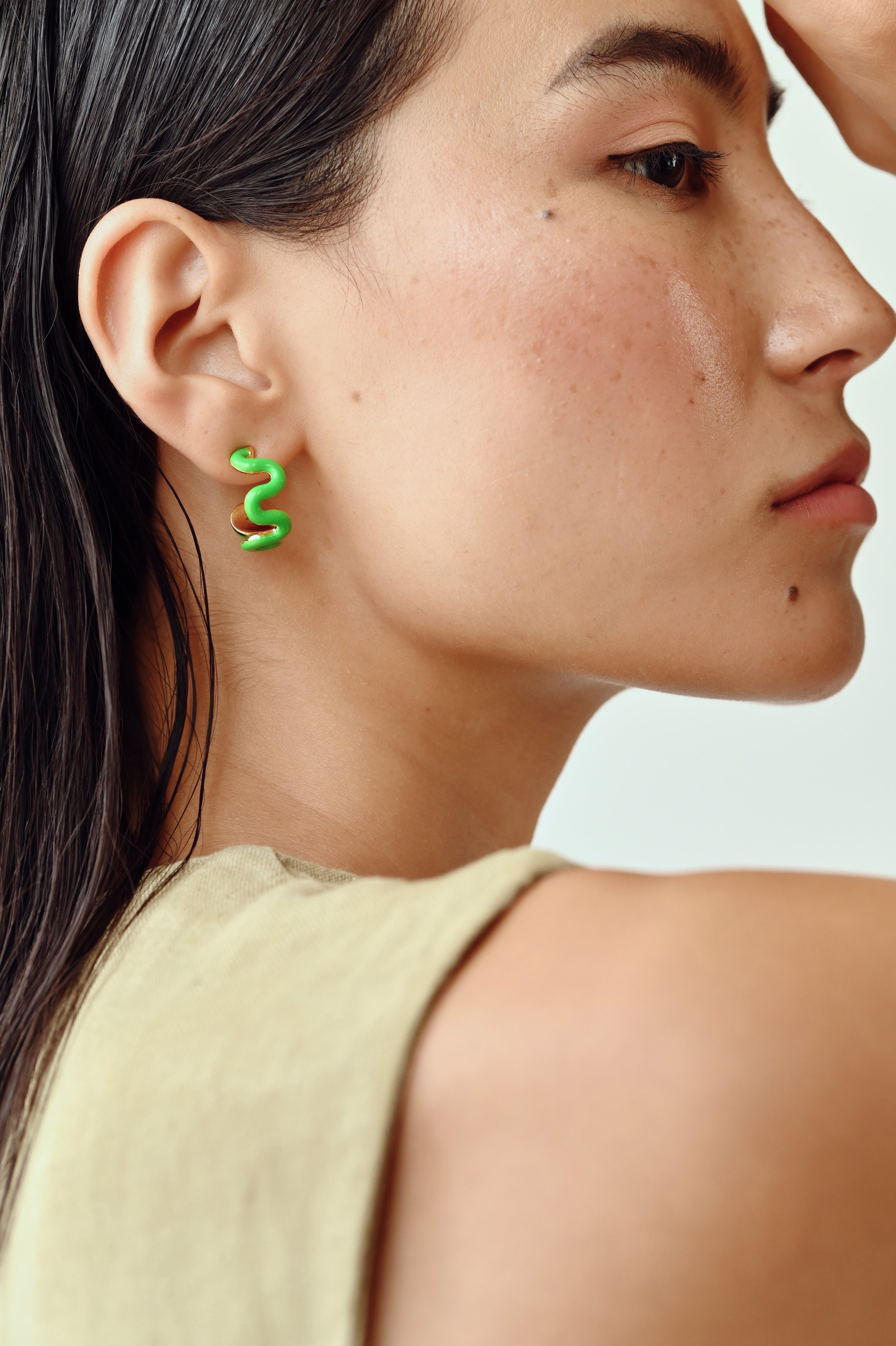 Swirl Enamel Hoops
