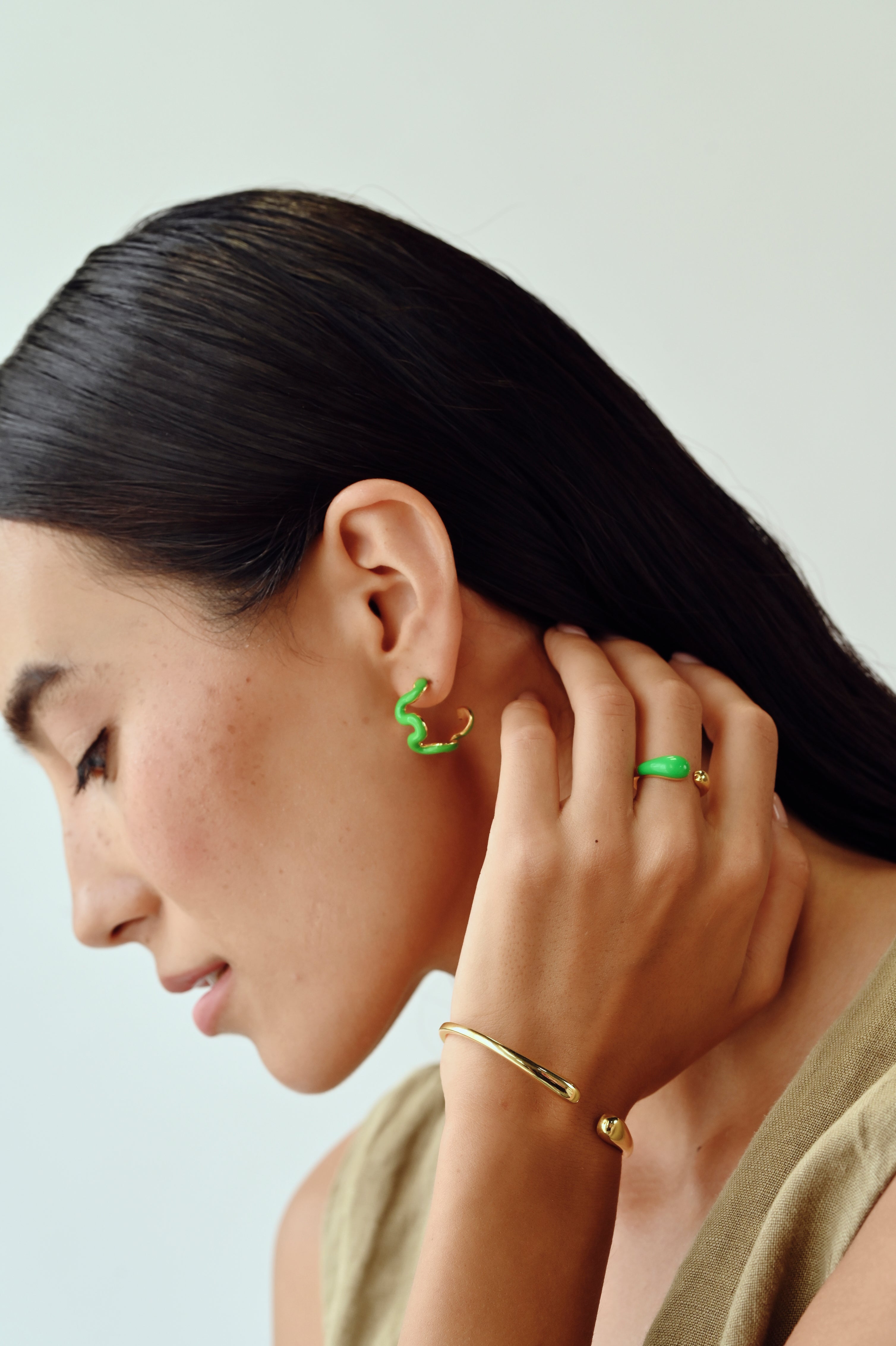 Swirl Enamel Hoops