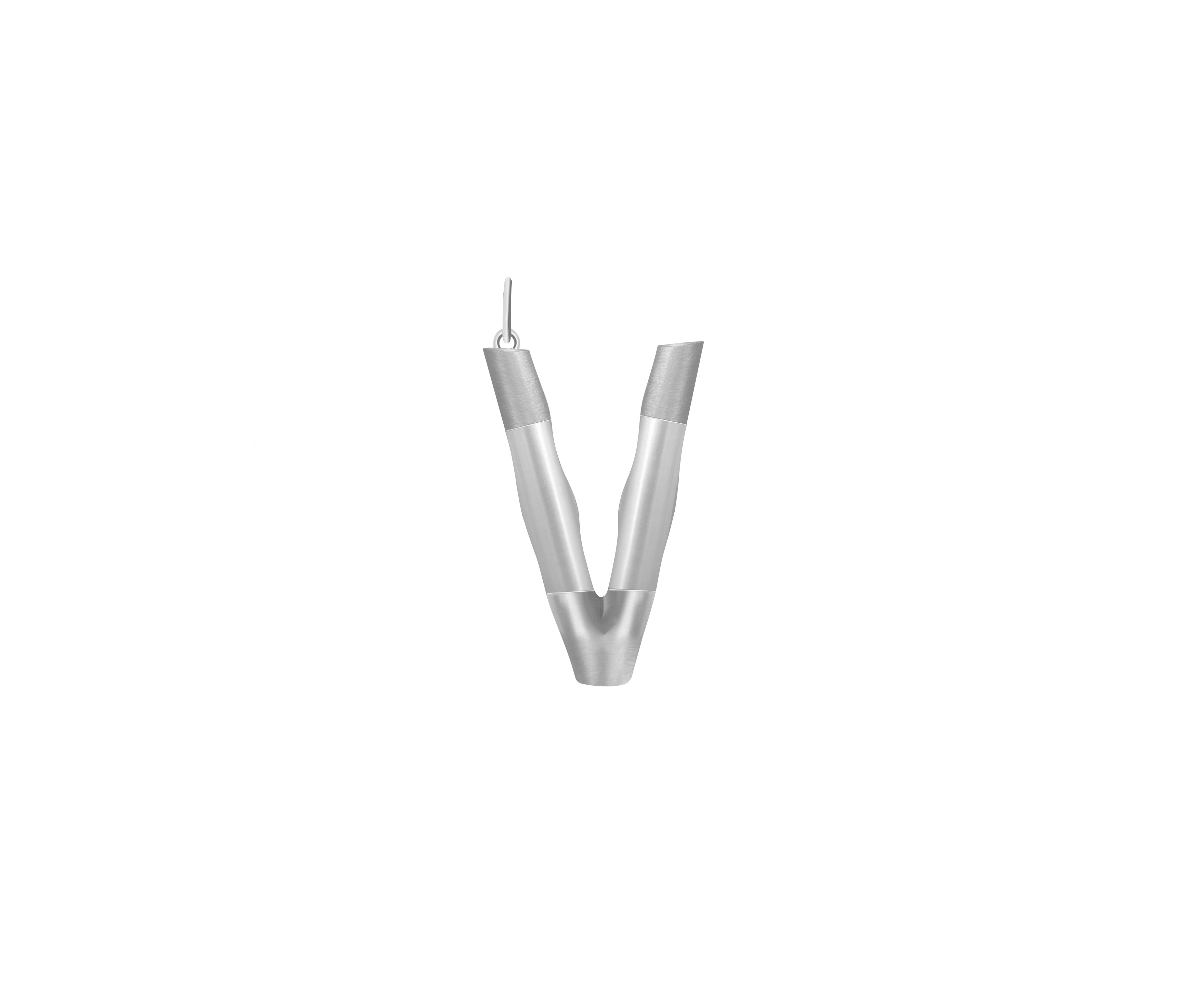 Xl Solid Initial With Snake Chain (Silver)