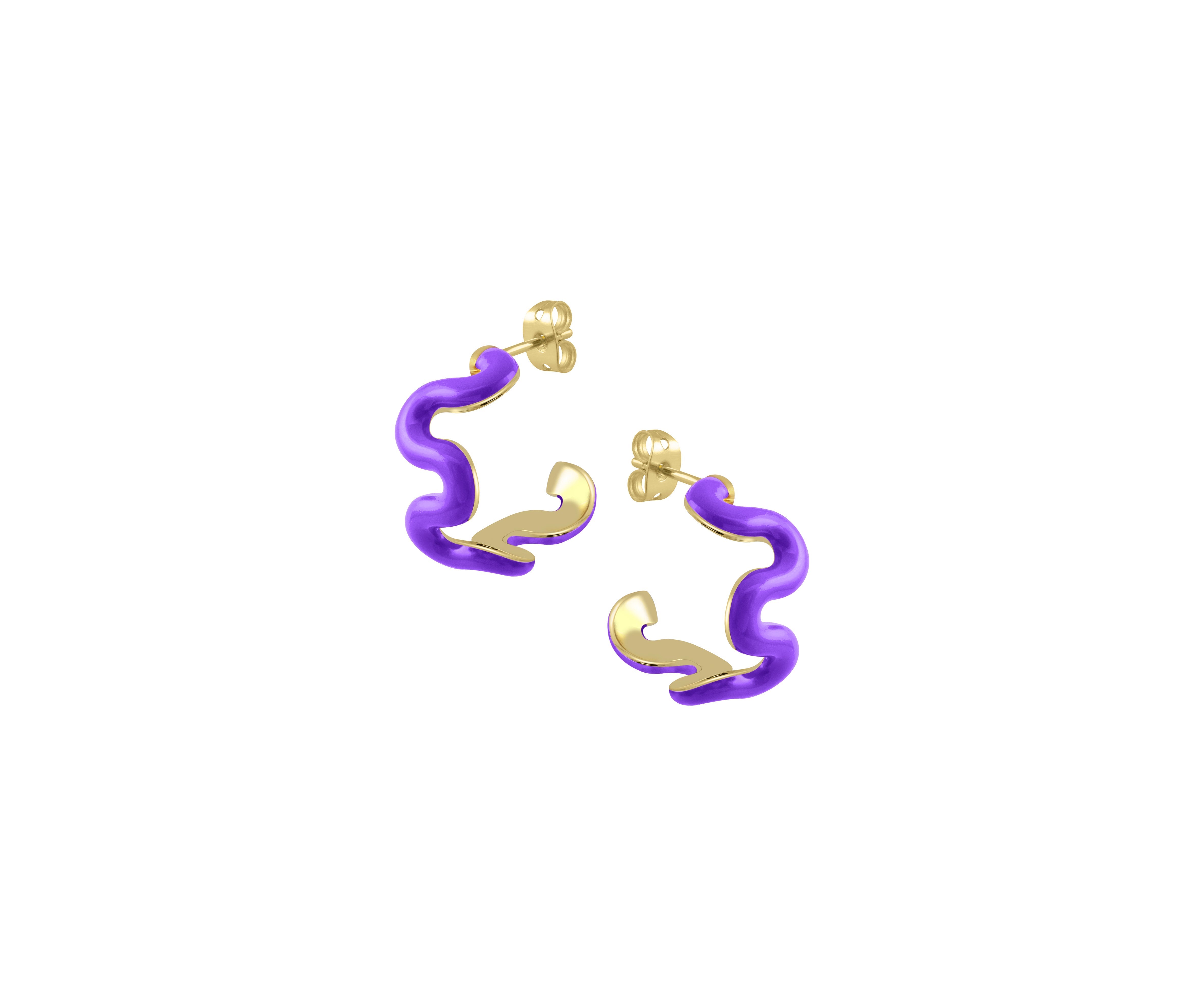 Swirl Enamel Hoops