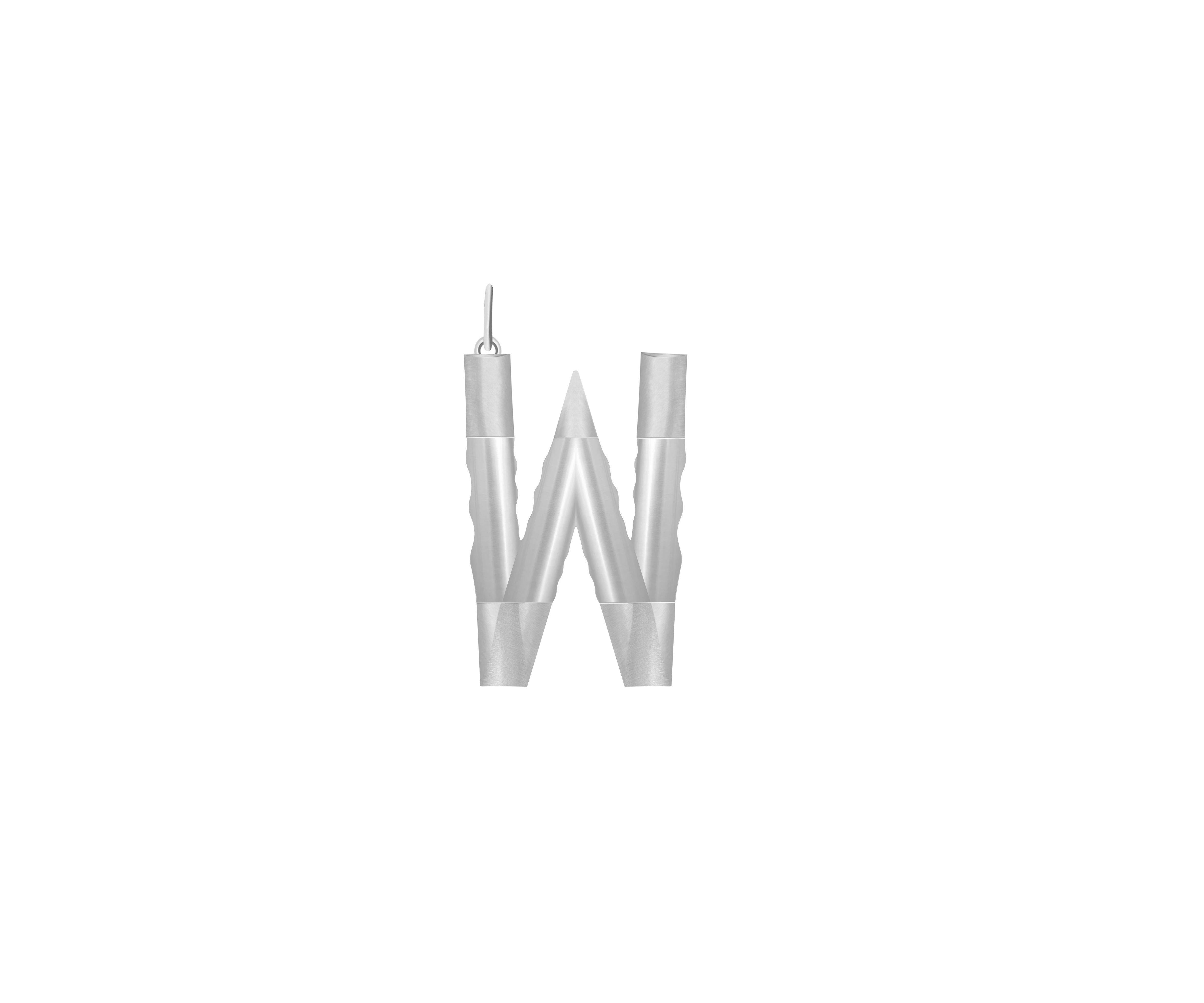 Xl Solid Initial With Snake Chain (Silver)