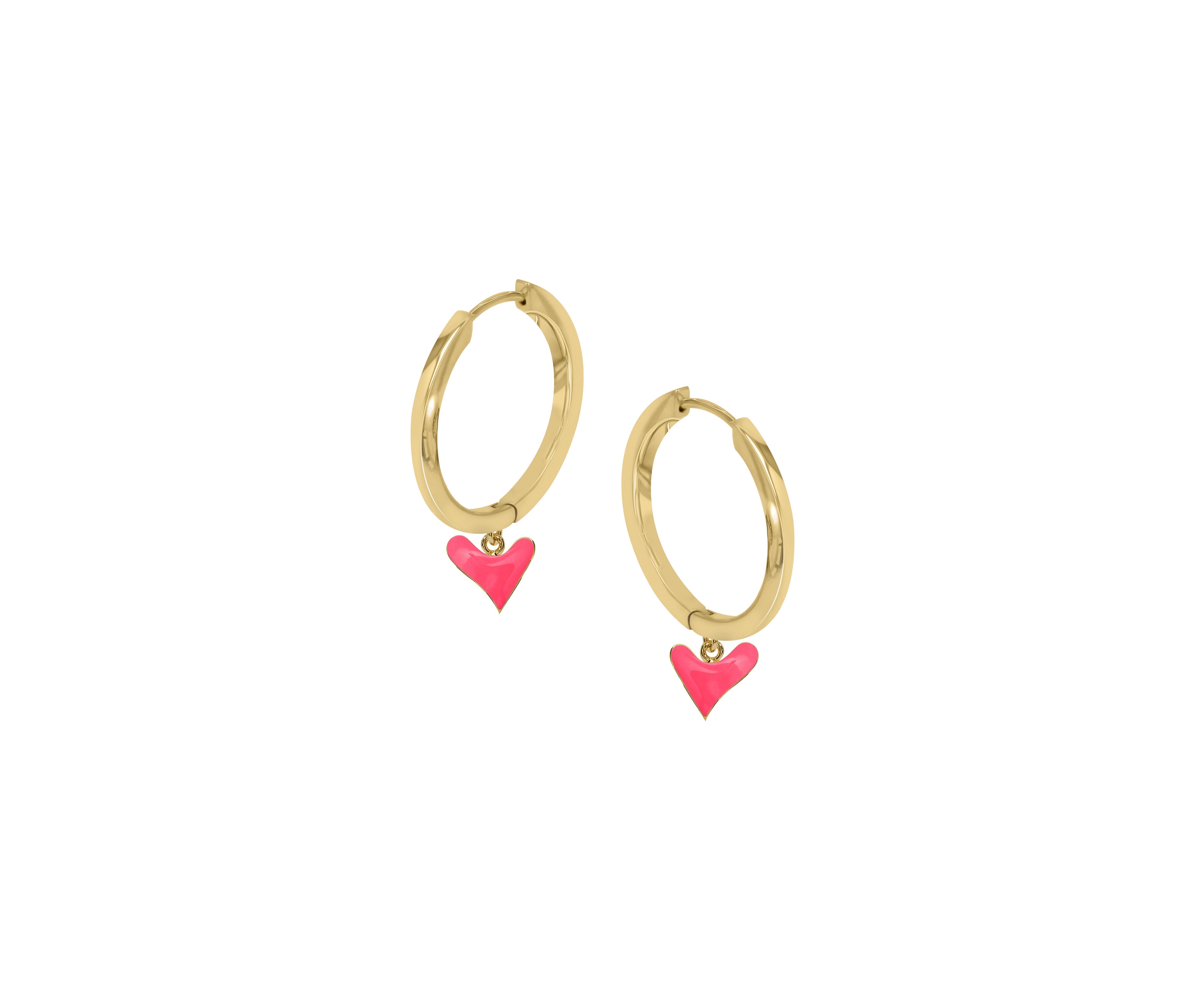 Solid Hoop With Heart