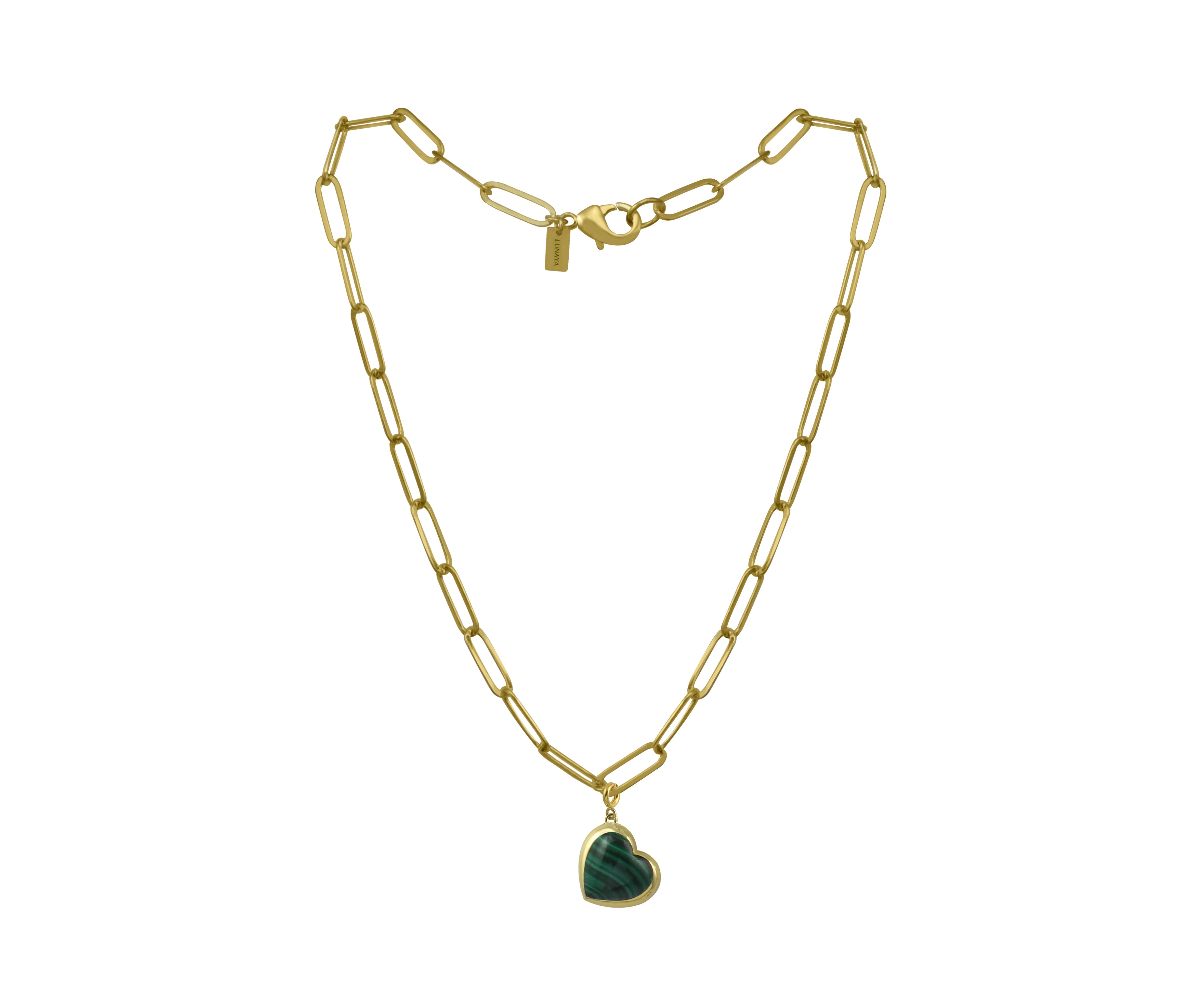 Keepsake Heart Necklace - Malachite
