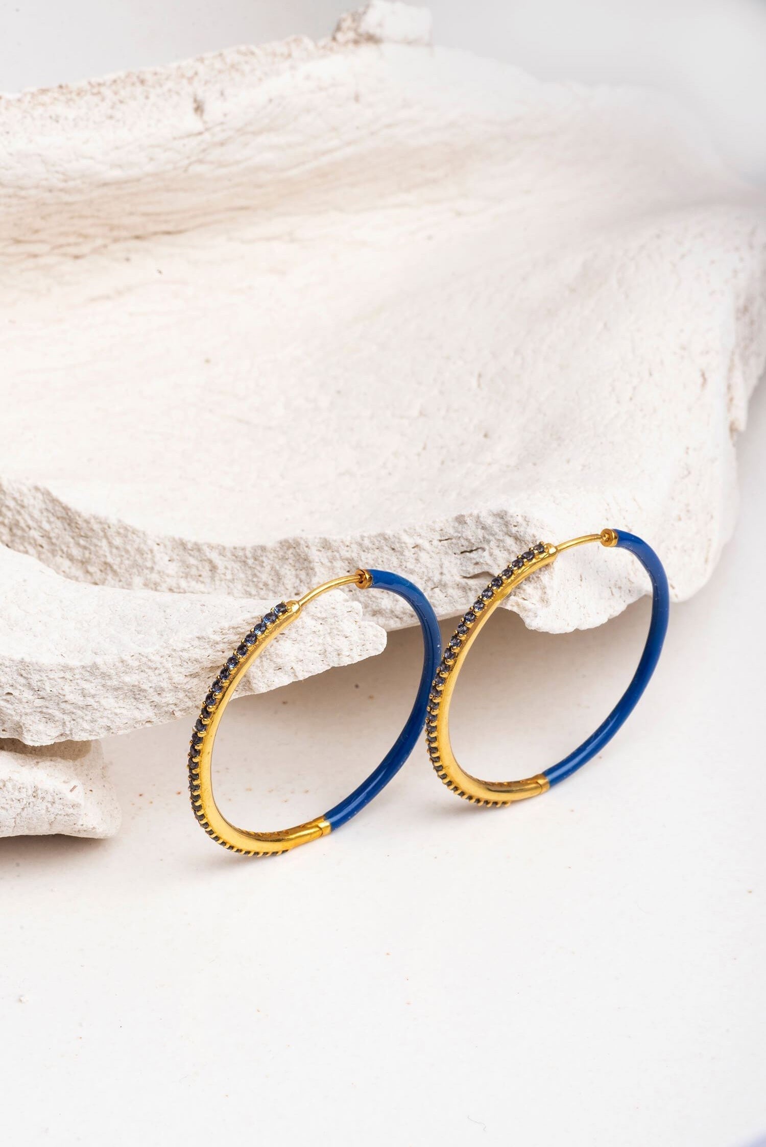 Even-Steven Gem Enamel Hoops