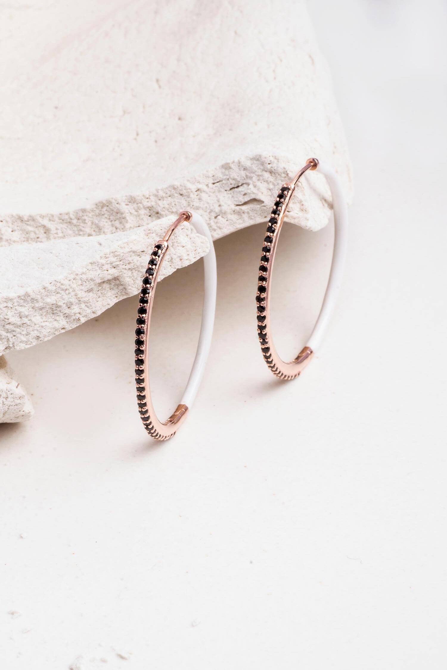Even-Steven Gem Enamel Hoops