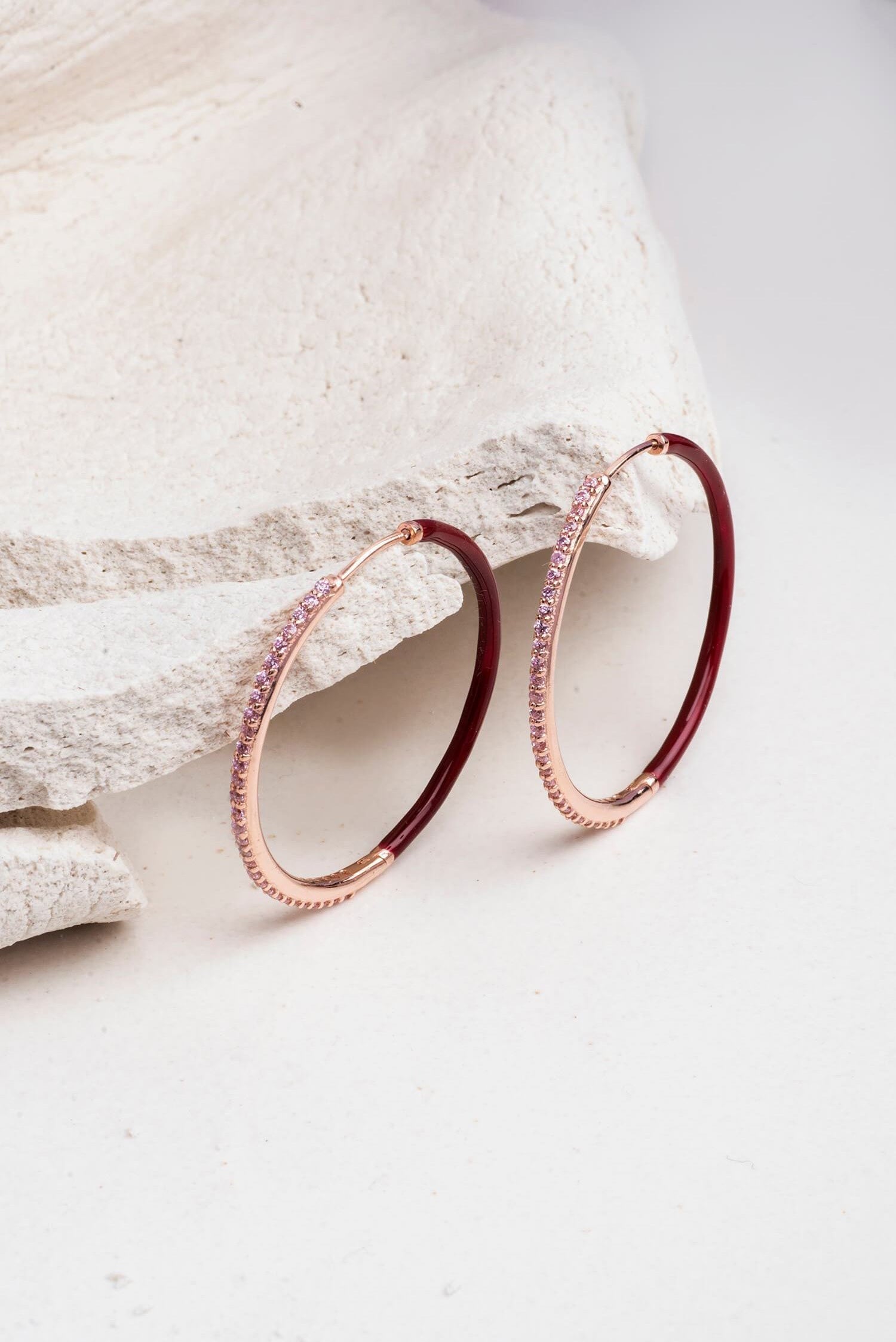 Even-Steven Gem Enamel Hoops