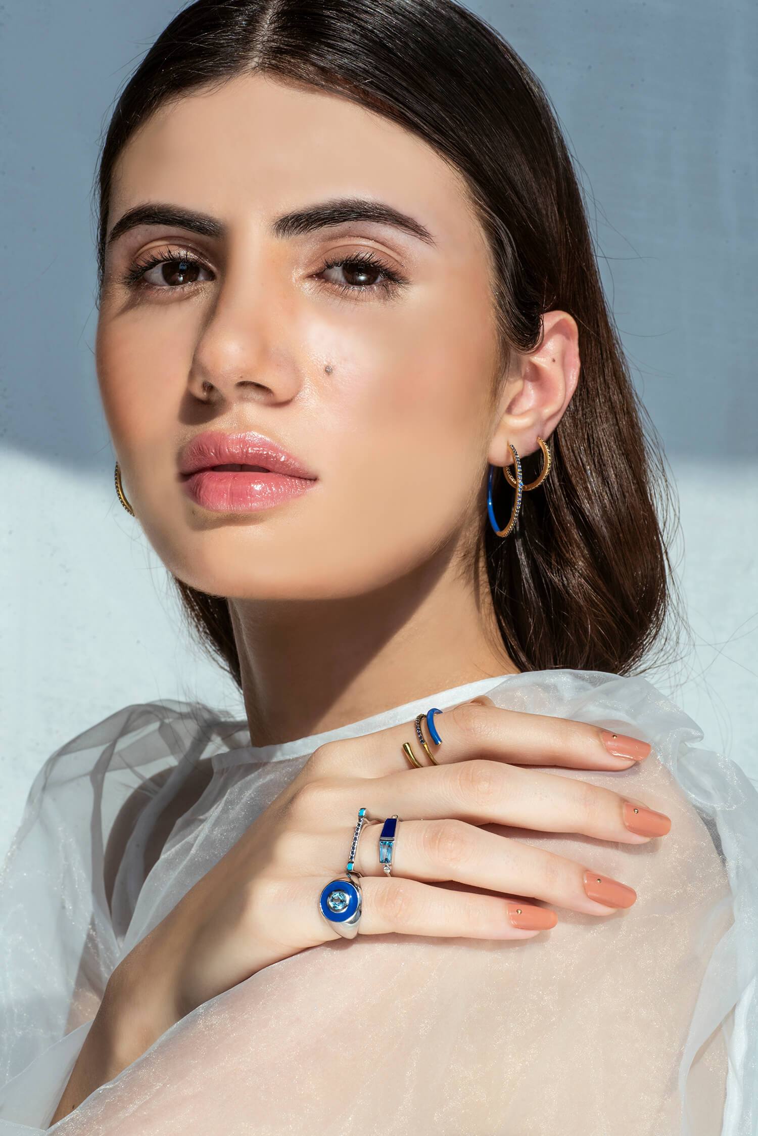 Tailored Baguette Ring - Blue