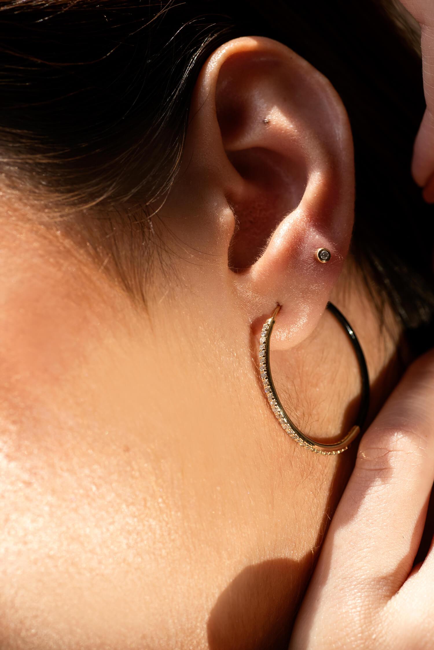 Even-Steven Diamond Hoops