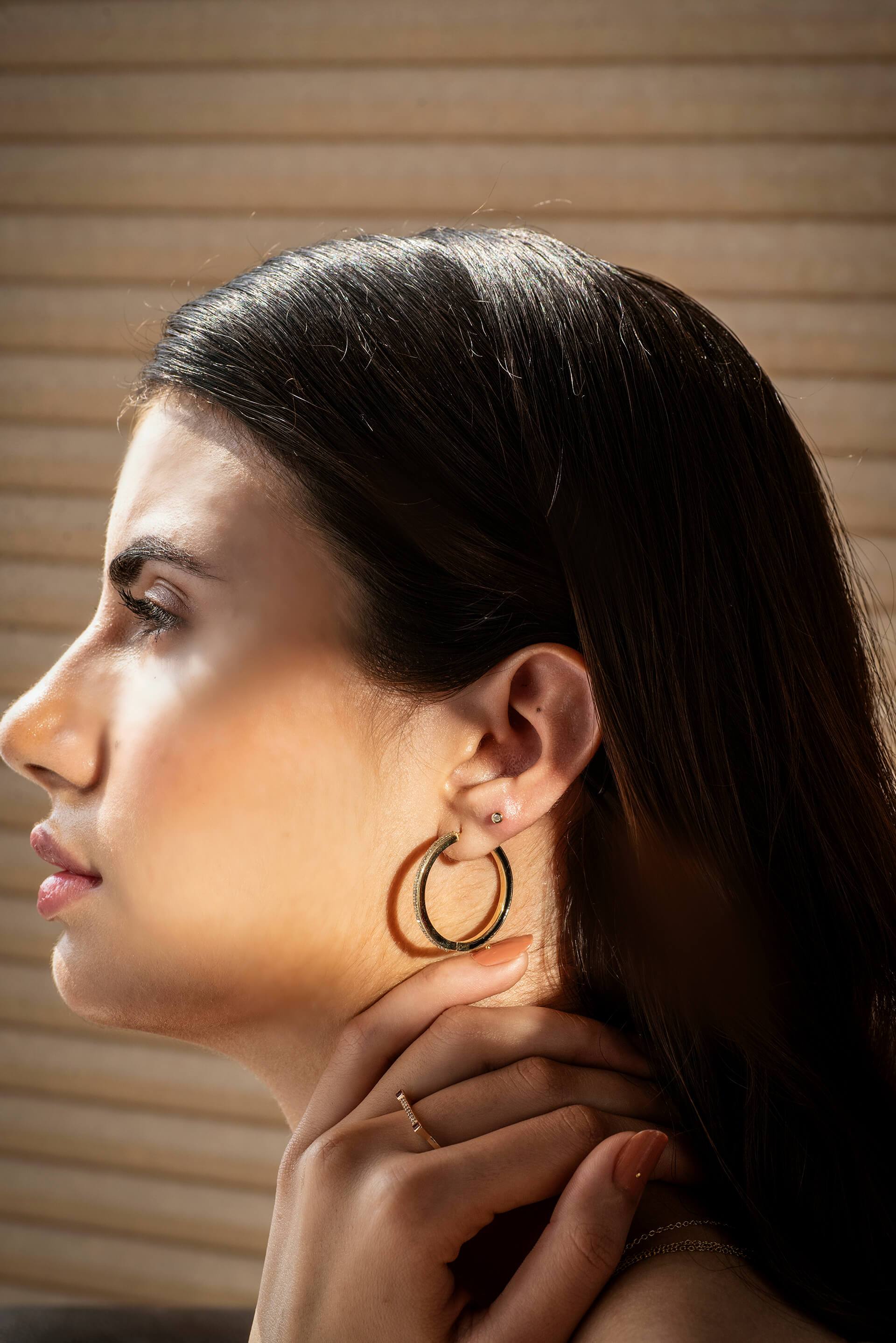 Gem Glazed Diamond Hoops