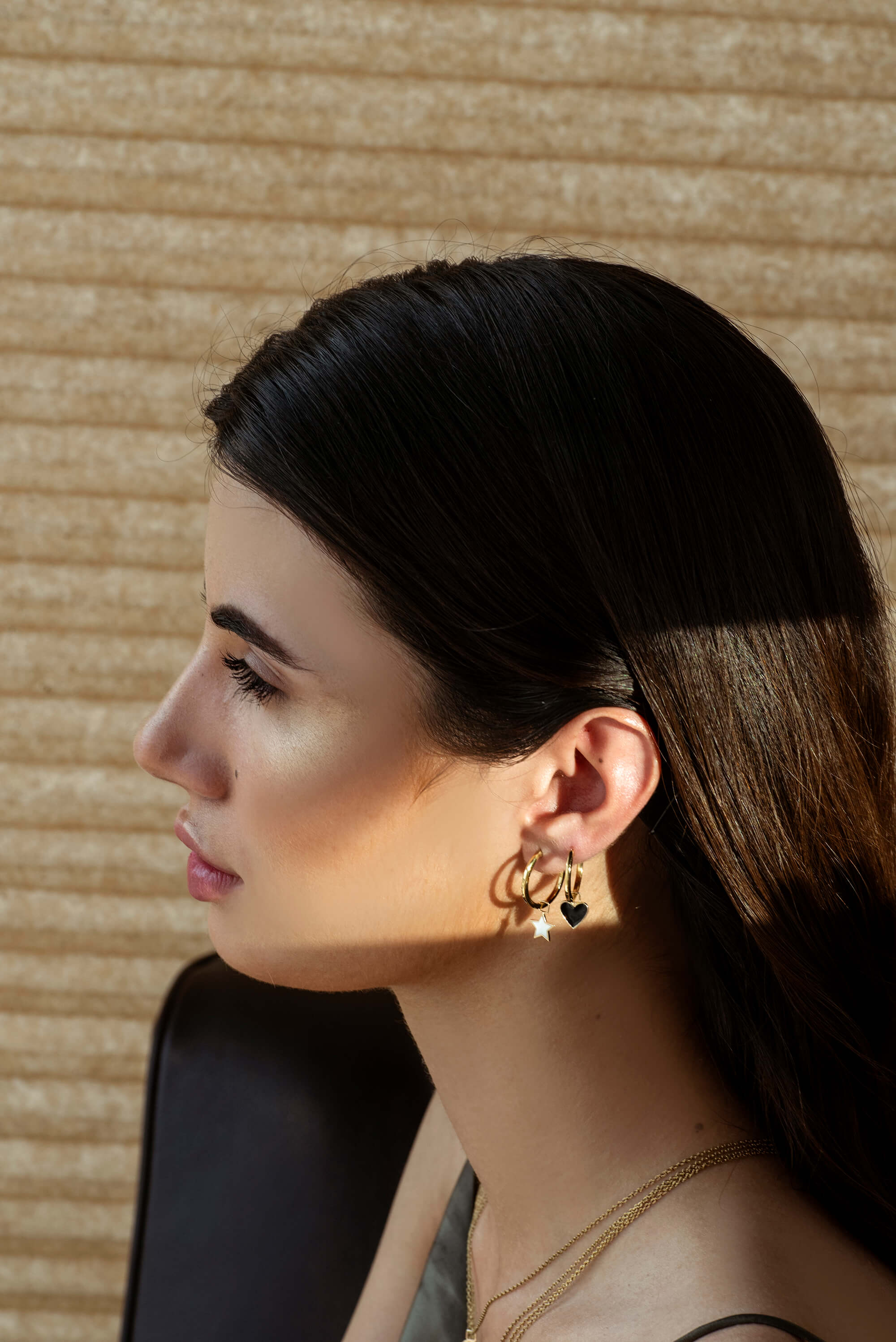 Inside Out Baby Diamond Hoops
