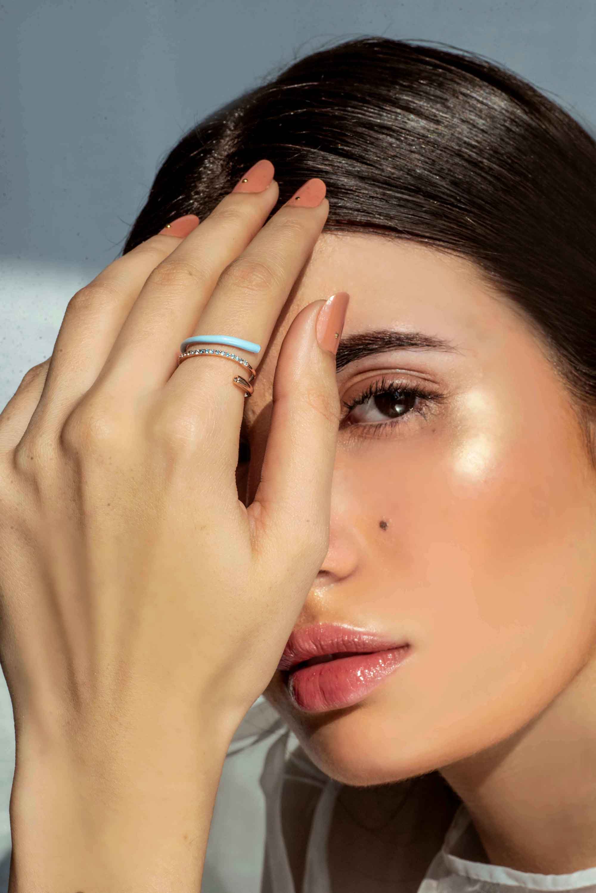 Wrap Up Gem Ring - Powder Blue