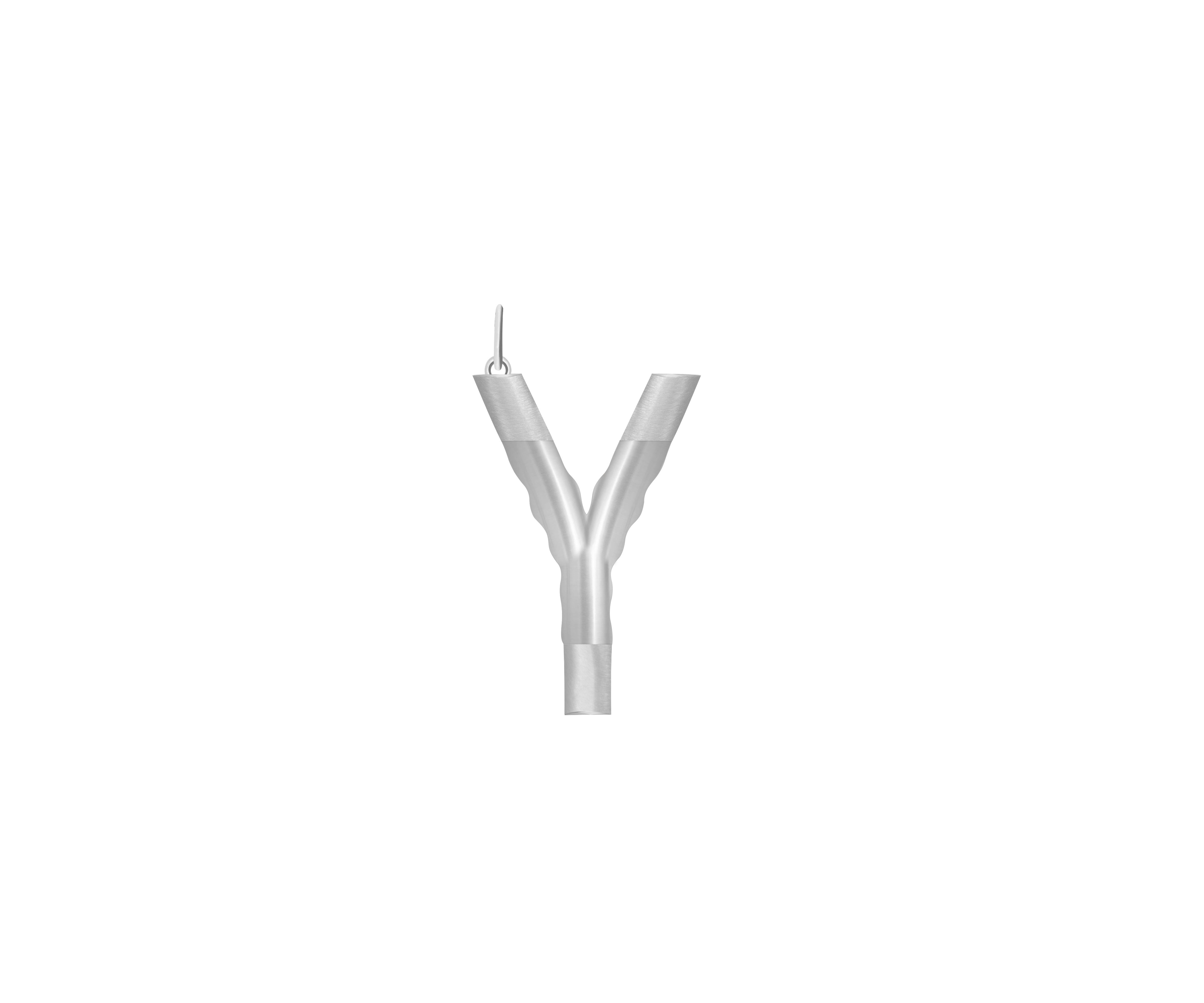 Xl Solid Initial With Snake Chain (Silver)
