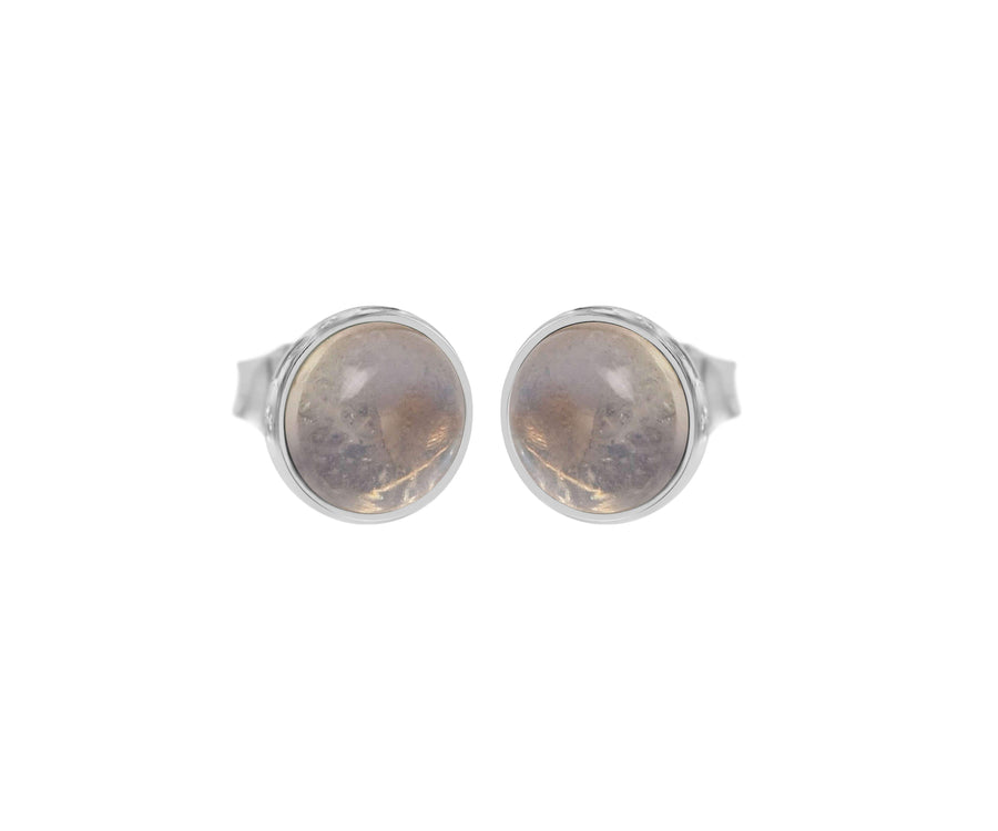 RAINBOW MOONSTONE BUTTON STUDS